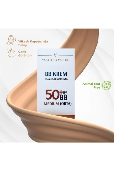 VESTİTİ COSMETİC,BB Krem Orta (Medium)+50 SPF - 2