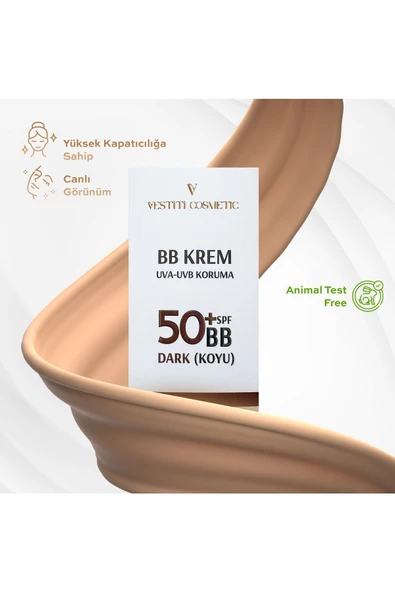 VESTİTİ COSMETİC,BB Krem Koyu (DARK)+50 SPF - 2