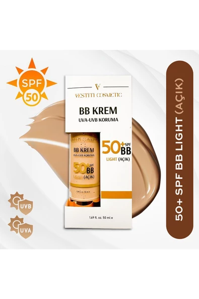 VESTİTİ COSMETİC,BB Krem Açık (Light)+50 SPF