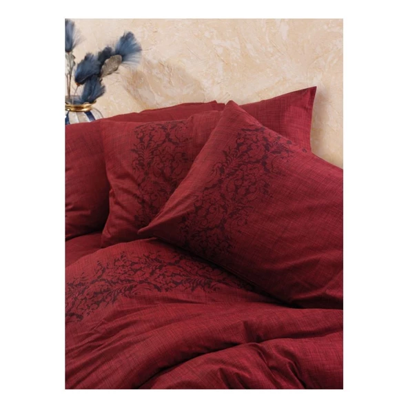 Cotton Box Plain Tek Kişilik Nevresim Takımı Sooty Bordo - 2