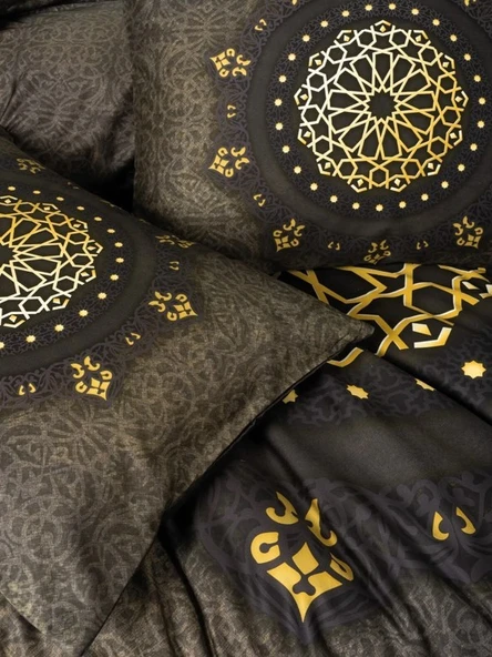 Cotton Box Palace Saten Çift Kişilik Nevresim Takımı Togay Antrasit - Resim 4