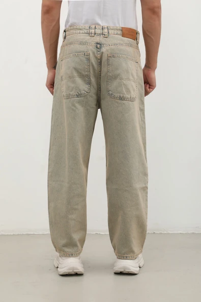 Erkek Skater Fit Jean Pantolon Kahverengi - 6