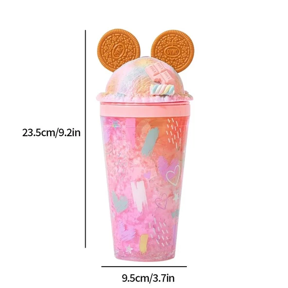 Mickey Kulak Matara Çift Katmanlı Soğutucu Saklama Kabı 450ml - 4