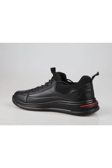 Siyah Erkek Günlük Ayakkabı 18450 Hakiki Deri - 2