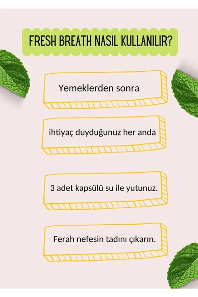 90'lı Ağız Kokusu Önleyici, Nefes Temizleyici (Soğan, sarımsak tütün vs yok edici) - 3