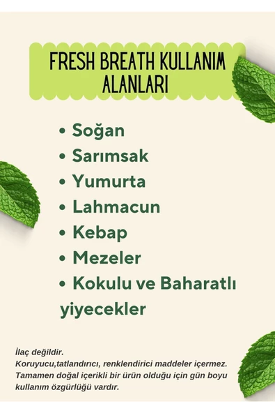 90'lı Ağız Kokusu Önleyici, Nefes Temizleyici (Soğan, sarımsak tütün vs yok edici) - 5