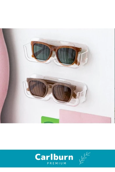 Özel Üretim Dolap İç Dışı Ayna Kenarı Banyo Duvar Kendinden Yapışkanlı Şeffaf Gözlük Standı - 1 Adet - 5