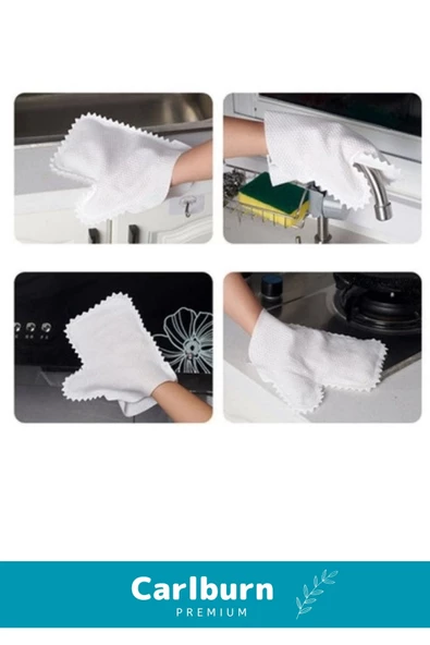Özel Üretim Yüksek Kaliteli Mikrofiber Pratik Çok Amaçlı Temizlik Toz Alma Eldiveni 10 Adet - 3