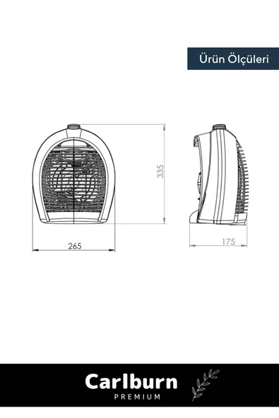 Özel Üretim Sessiz Masa Üstü Duvara Monte Soğuk Sıcak 3 Kademeli 2000 W Fanlı Ultra Etkili Isıtıcı - 2