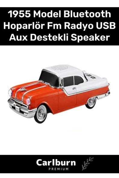 Özel Üretim Nostaljik Pontiac Araba 1955 Model Bluetooth Hoparlör Fm Radyo USB Aux Destekli Speaker