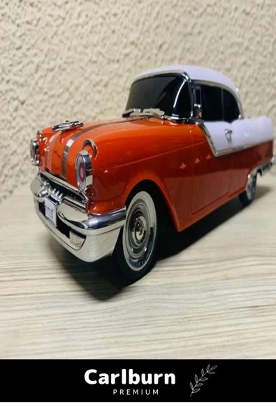 Özel Üretim Nostaljik Pontiac Araba 1955 Model Bluetooth Hoparlör Fm Radyo USB Aux Destekli Speaker - 3