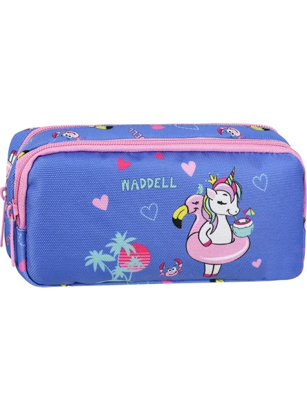 Waddell Lisanslı Lila Unicorn Desenli İlkokul Çantası Beslenme Çantası ve Kalemlik - 5