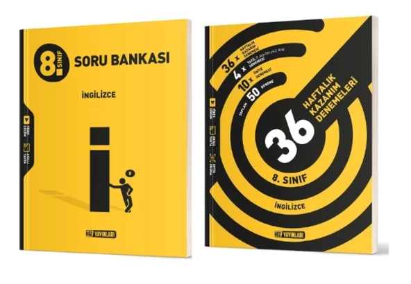 HIZ YAYINLARI 8. Sınıf İngilizce Soru Bankası + 36 Haftalık Deneme