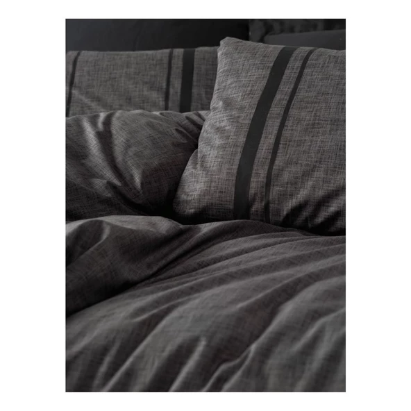 Cotton Box Plain Çift Kişilik Nevresim Takımı Bitter Antrasit Siyah - 2