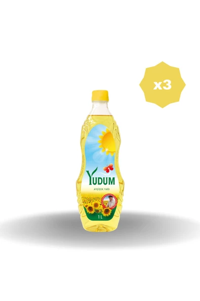 Yudum AYÇİÇEK YAĞI 1 LT X 3 ADET