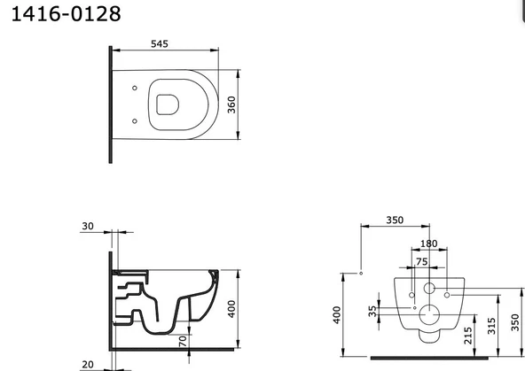 BOCCHİ 1416-001-0128 V-TONDO RIMLESS KLOZET VE SOFT KAPAK - 2