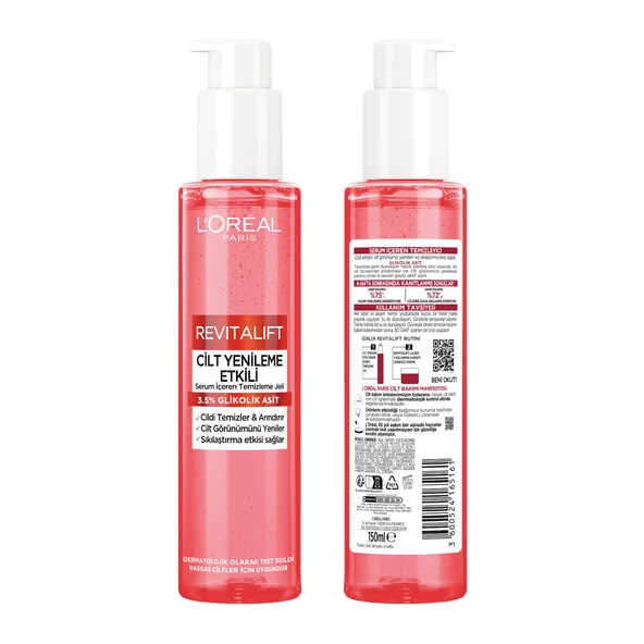 L'Oréal Paris Revitalift Cilt Yenileme Etkili Temizleme Jeli 150ML - Glikolik Asit - 2