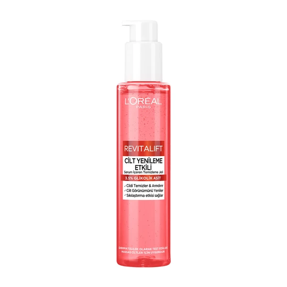 L'Oréal Paris Revitalift Cilt Yenileme Etkili Temizleme Jeli 150ML - Glikolik Asit - 8