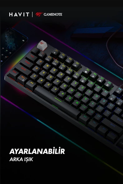 Havit Gamenote Kb890l Rainbow Rgb Mekanik Klavye - Anti Ghosting Blue Switch - 6