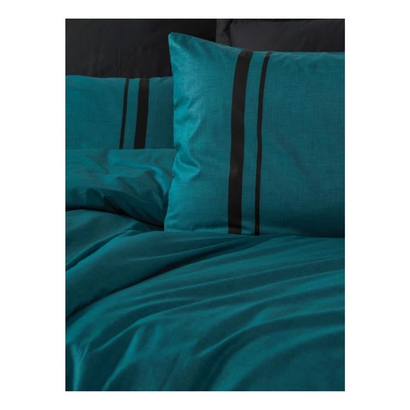 Cotton Box Plain Çift Kişilik Nevresim Takımı Bitter Petrol Siyah - 2
