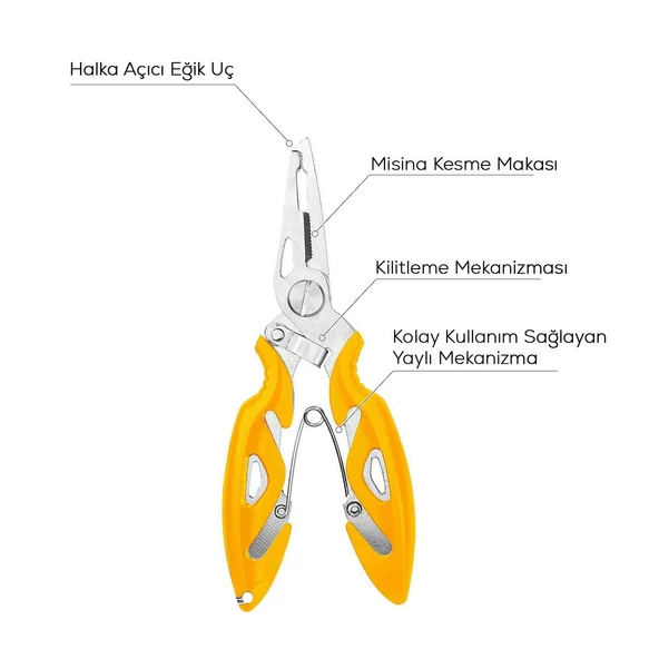 Bauer Balıkçı Pensesi - Sarı (Kitlenebilir Model) - Resim 3