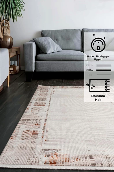 Konfor Elex 5202 Salon Mutfak Oturma Odası Halısı Modern Dokuma Halı - 1
