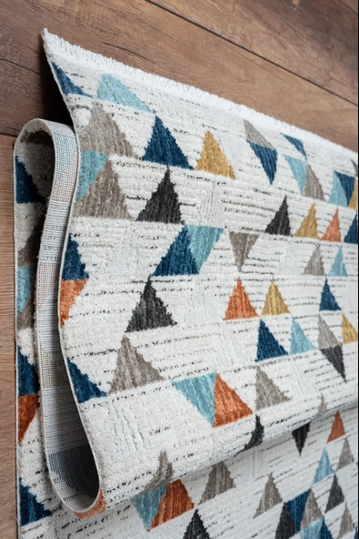 Konfor Cashmere 8603 El Dokuma Örgü Renkli Yolluk Halı - 4