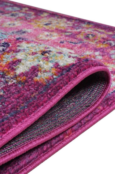 Konfor Vintage 7653 Pembe Eskitme Dokuma Halı - 4
