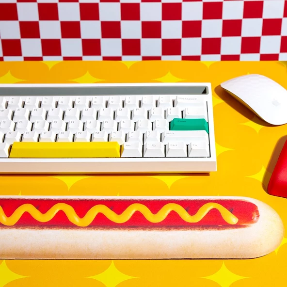 Mustard Hot Dog Silikon Klavye Desteği - 3