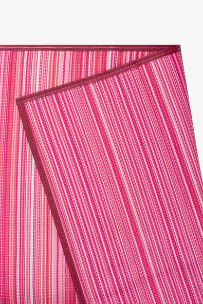 Katlanabilir Pembe Plaj Kamp Piknik Bahçe Balkon Teras Hasır Halı Mat Savan Kilim Karavan Halısı - 2