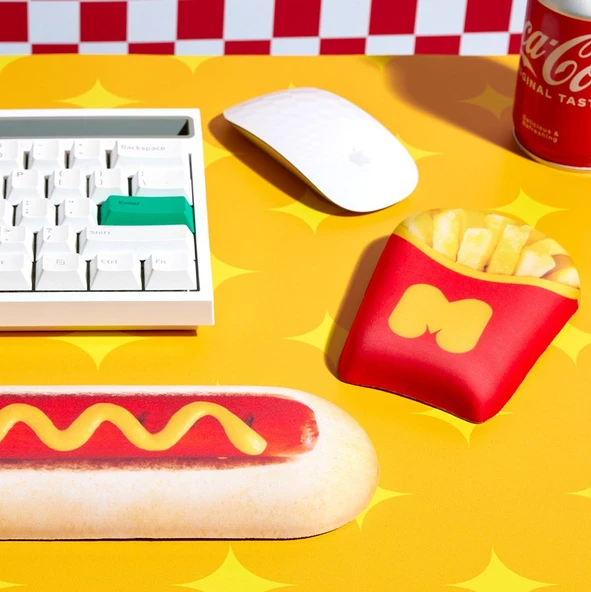Mustard Hot Dog Silikon Klavye Desteği - 2