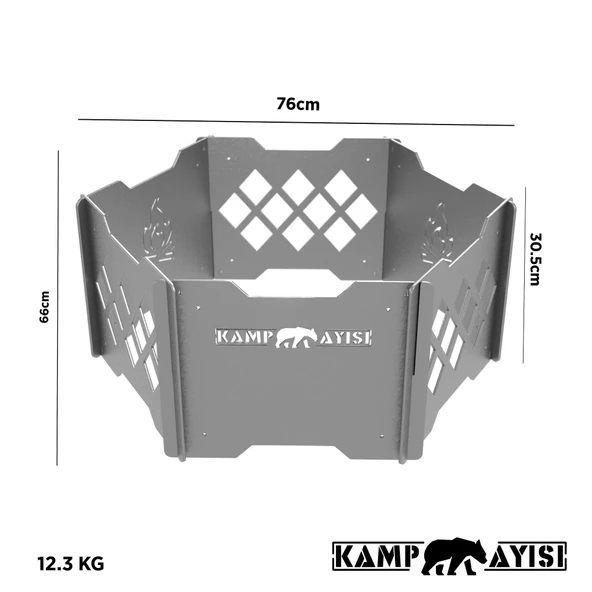 Kamp Ayısı® 6Gen™ Taşınabilir Katlanır Ateş Çukuru - 2