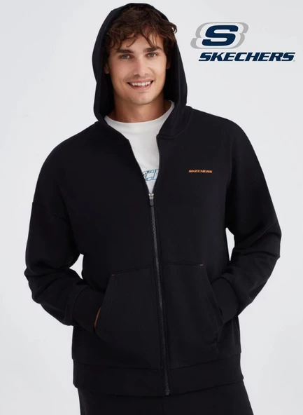 Skechers M Essential Full Zip Hoodie S232439-001 Fermuarlı Kapüşonlu Erkek Sweatshirt