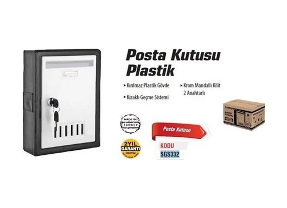 SGS  Posta Kutusu Sgs332 Plastik Iki Anahtarlı - 2