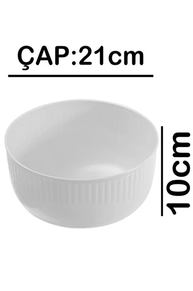 Plastik 21cm Derin Banyo Hamam Tası Beyaz - 2