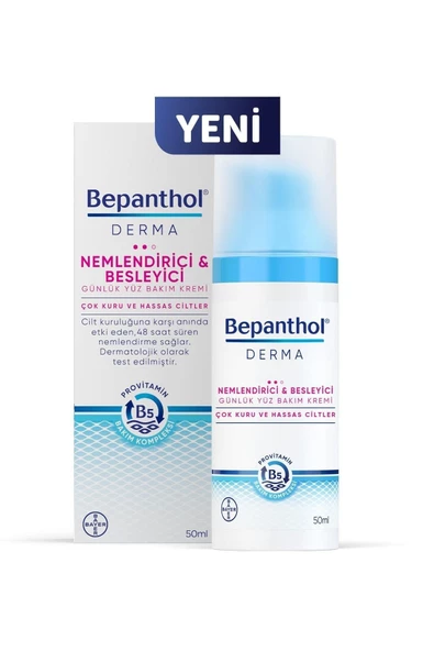 Bepanthol Derma Nemlendirici Ve Besleyici Günlük Yüz Bakım Çok Kuru Ve Hassas Ciltler 50 Ml