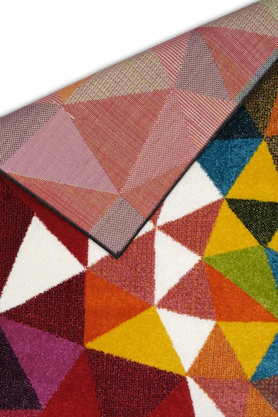 Konfor Geo Renkli Modern Dokuma Halısı 6877 - Resim 3