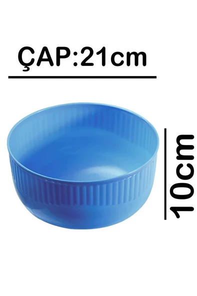 Plastik 21cm Derin Banyo Hamam Tası Mavi - 2