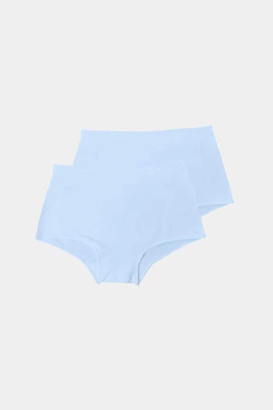 Malabadi 1053 2'Li Paket Kadın Modal Geniş Kenarlı İz Yapmayan Slip & Külot - Resim 5