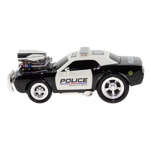 1:16 Ölçek Uzaktan Kumandalı Klasik Araba Super Polis Chewy Mavi - 2