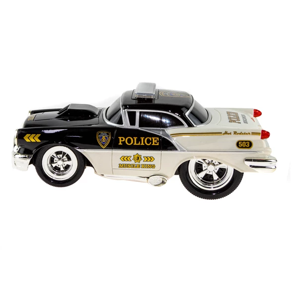 1:16 Ölçek Uzaktan Kumandalı Klasik Araba Super Polis Chewy Siyah - 2