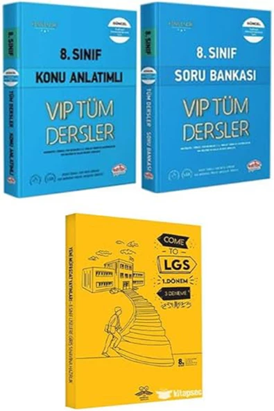 Editör Yayınevi 8. Sınıf Tüm Dersler Konu ve Soru Bankası Seti (3 Kitap)