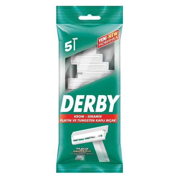 Derby Tek Bıçaklı 5 li Poşet x 3 Adet - 3