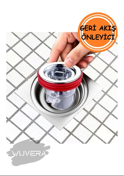WUVERA Anti Koku Önleyici - Duş Yer Sifonu Geri Akış Önleyici - Gider Pis Koku Önceliyici - Böcek Önleyici - 5