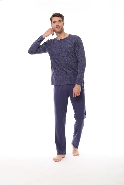 Pijadore 1523 Erkek Uzun Kollu Pijama Takım - 1