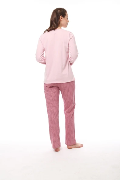 Pijadore 1532 Büyük Beden Kadın Uzun Kollu Pijama - 6