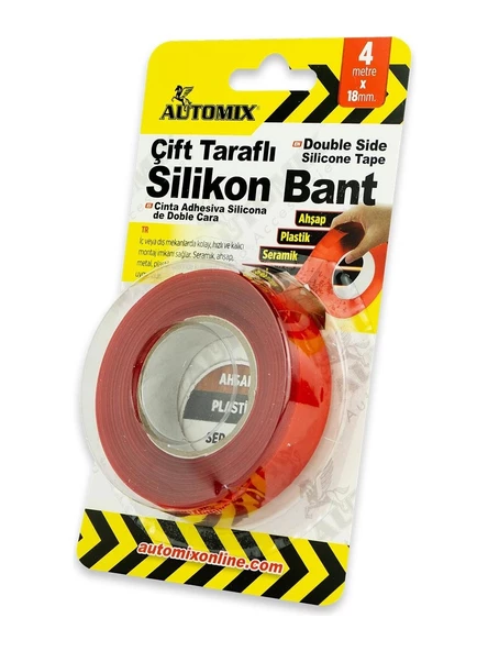 Automix Cift Tarafli Silikon Bant Monttaj Bandi 18 Mm X 1,75 Mt 44791