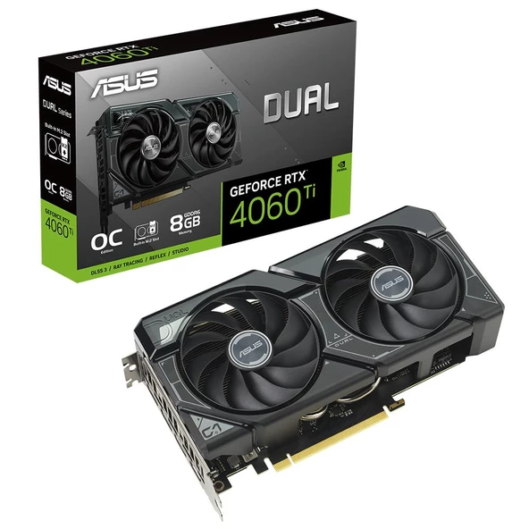 ASUS GeForce RTX 4060 Ti DUAL OC SSD Edition 8GB GDDR6 DLSS 3 128 Bit Ekran Kartı