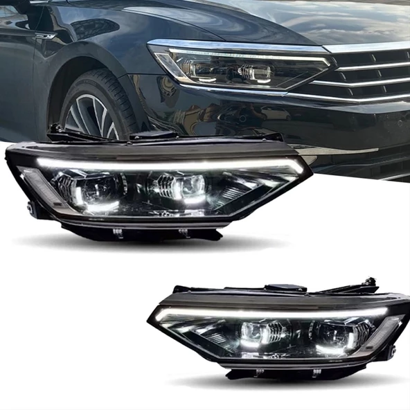 Volkswagen Passat Uyumlu B8.5 İçin Full Led Far (Business Ve Impression İçin ) Parça