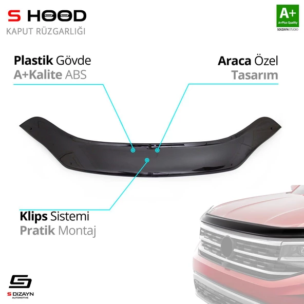 S-Dizayn Iveco Uyumlu Daily ABS Plastik Kaput Rüzgarlığı 2014 Üzeri A+Kalite Parça - 1